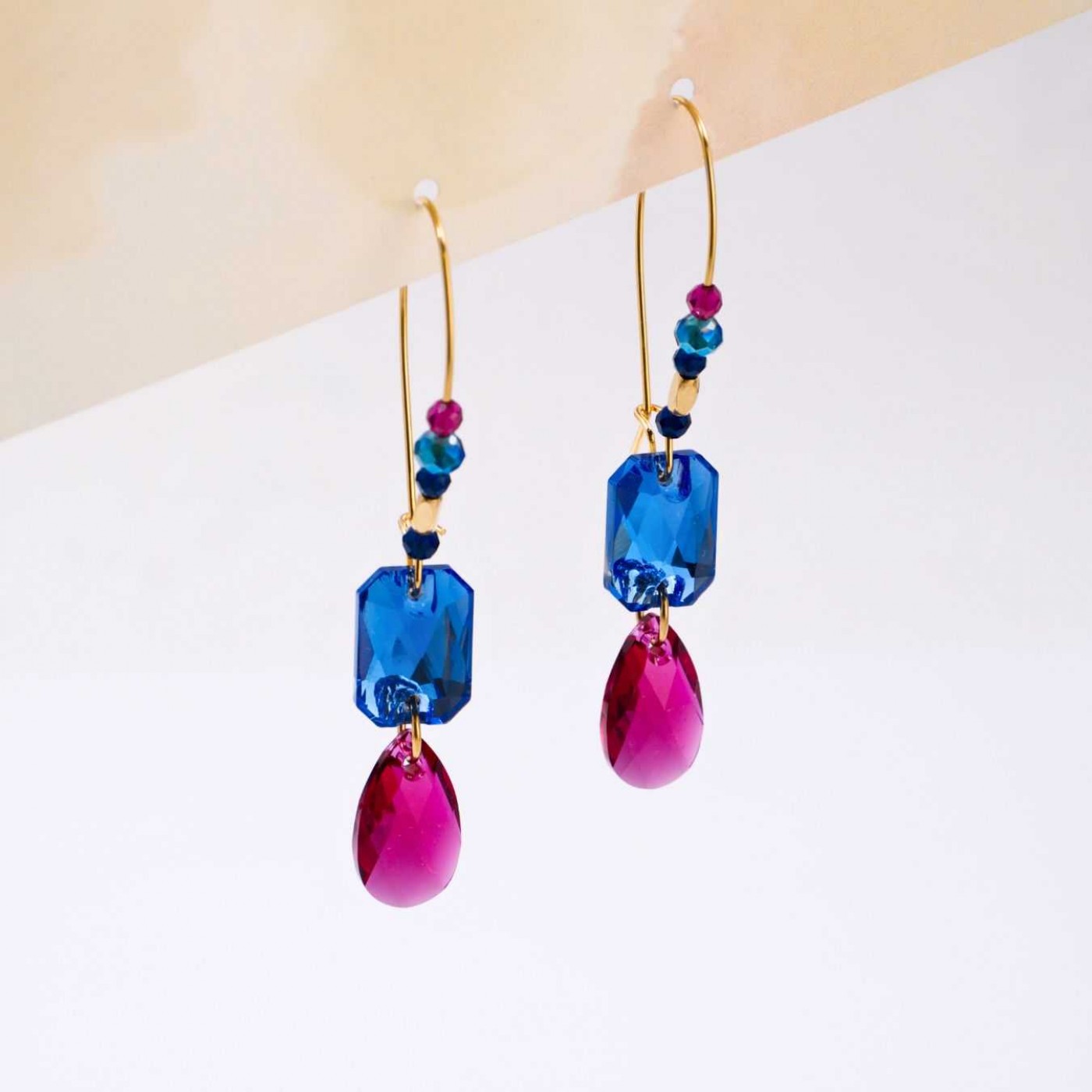 Crystal Collection: Dangle Earrings - Colorful