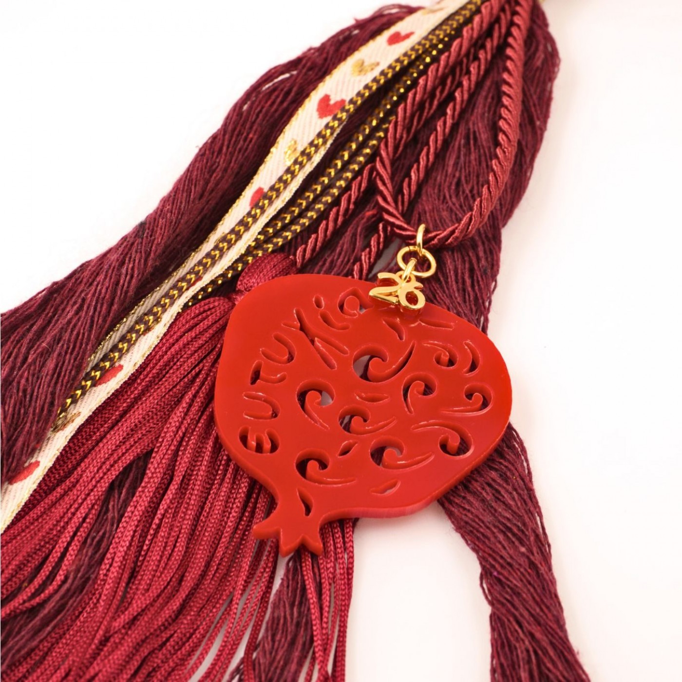 Handmade Lucky Charm 2026 – Pomegranate of Prosperity — Pendants & charms from Toolittle — additional view 3