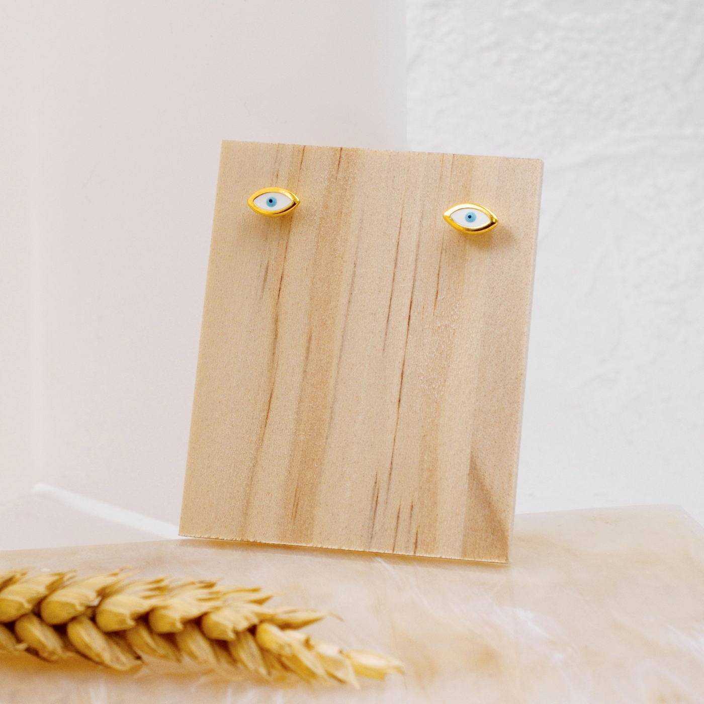 Evil Eye Stud Earrings — Earrings from Toolittle — additional view 2